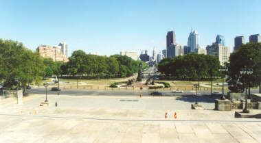 Downtown Philadelphia from the steps of the Museum of Art