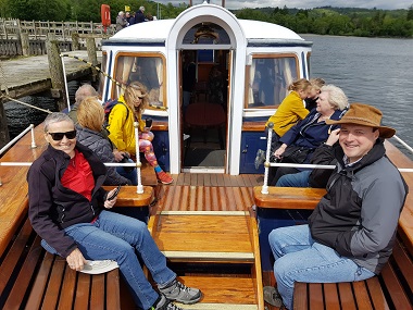 Onboard Steam Yacht Gondola before tour on Coniston Water