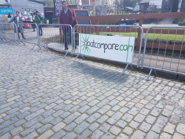 Puny Signs Lining the Track