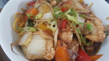 Wok Fried Chicken and Vegetables