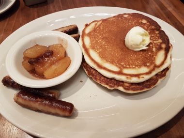 Griddle Cake with Pork Sausage