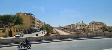 Looking South on the Avenue of Sphinxes (towards Luxor temple Looking South on the Avenue of Sphinxes (towards Luxor temple