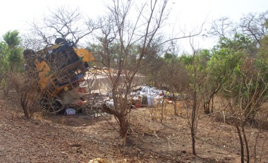 Accident Beside the Up-Country Road - This is NOT Uncommon