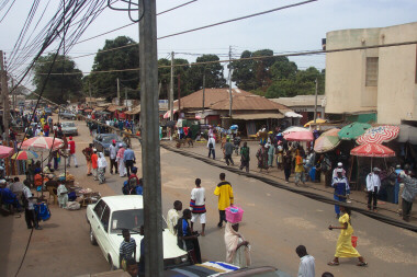 Outside the Main Serrekunda Market Area (from Bar Overlooking)