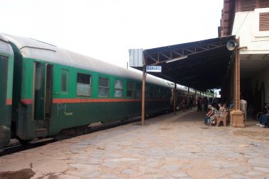 Waiting to Get on Train in Bamako