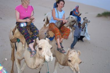 Sue and Diana - Camel Riding