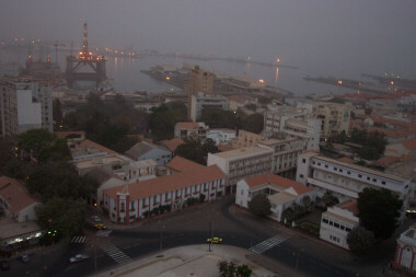 Dakar At Night from Top of Hôtel de L'Indépendance