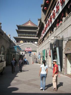 Walking to the Drum Tower