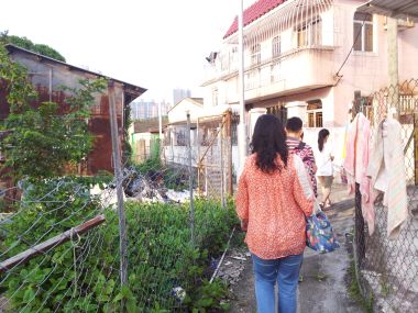 Walking to the family home