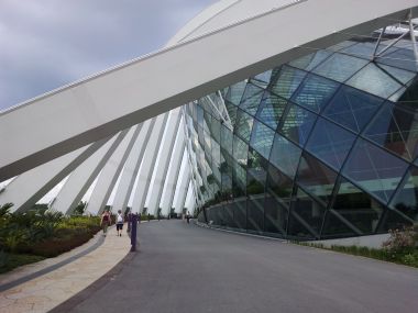 Outside the Flower Dome