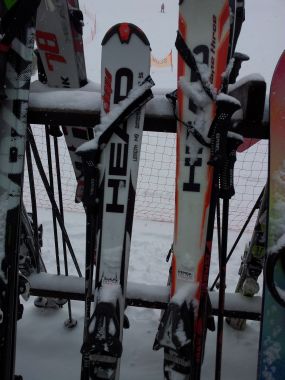 Our Skis...Helpfully Labeled