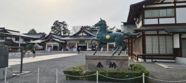 Horse Statue Outside Shrine