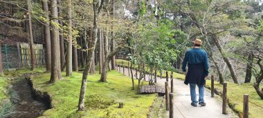Steve Walking Along Path