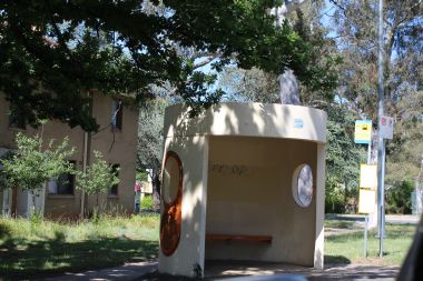 Bus stop in Canberra