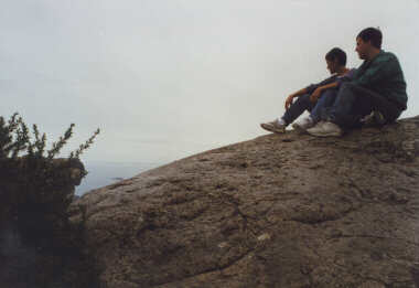 Relaxing at the top of Mount Oberon