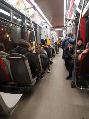 Onboard a Tram