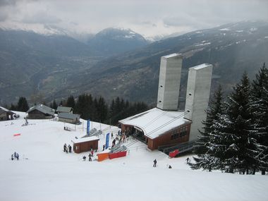 The Vanoise Express Cable Car Station in La Plagne