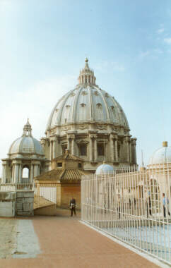 Looking back to the Dome from the Roof of St. Peter's