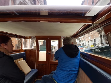 Inside a Water Taxi