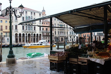 Vegetable and Fruit Stall at the Rialto Market