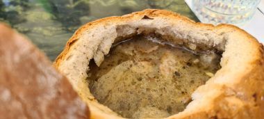 POlish Zur (soup in a bread bowl)