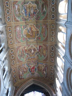 Ely Cathedral Painted Wooden Ceiling