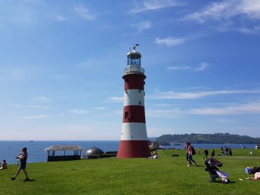 Hoe Park with Lighthouse