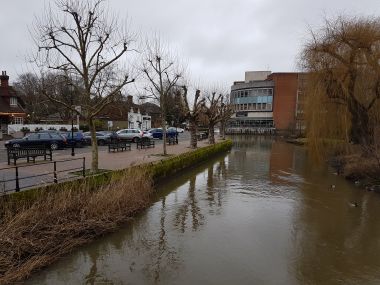 Wey Near the Yvonne Arnaud Theatre