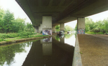 The Wey Canal passes below the M25